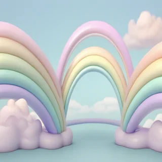 pastel rainbow
