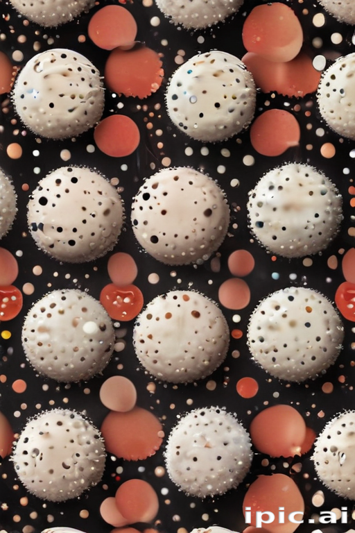 Colorful Abstract Pattern of Circles with Textured Surfaces on Dark ...