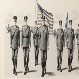 military drawing
