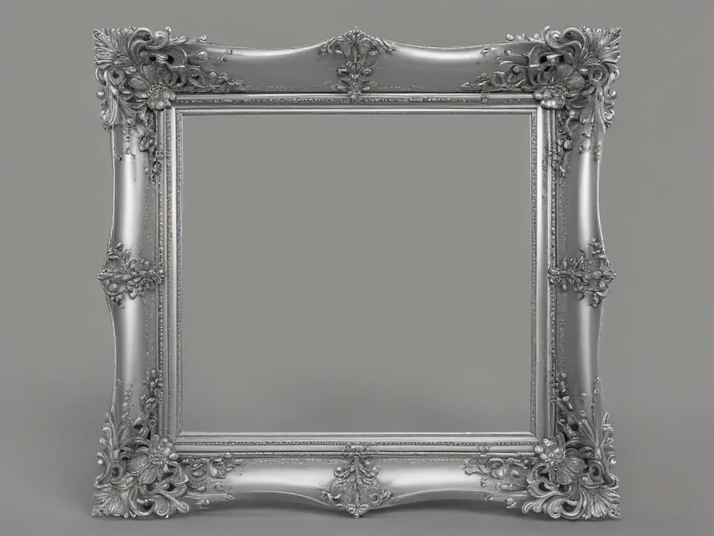 silver picture frame png