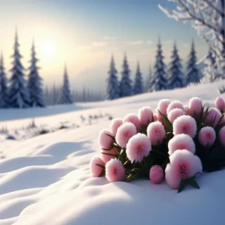 winter flower wallpaper background