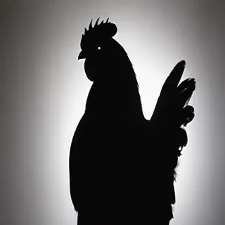 silhouette of a chicken