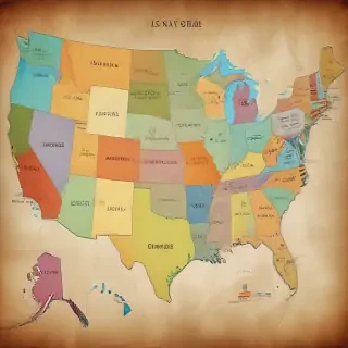 usa map with states