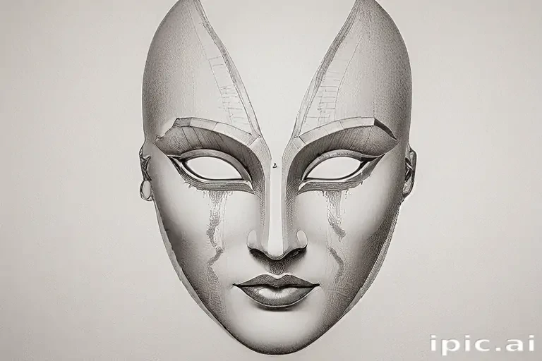 drawing of a mask