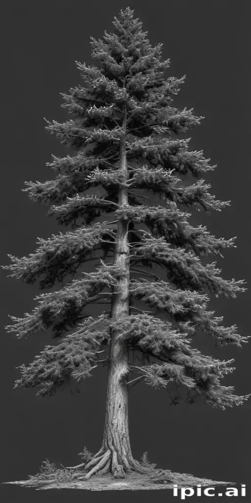 pine tree clip art black and white