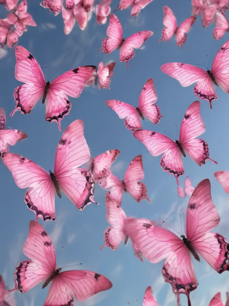 pink butterflies png