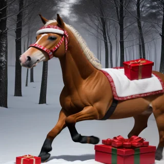 christmas horse background