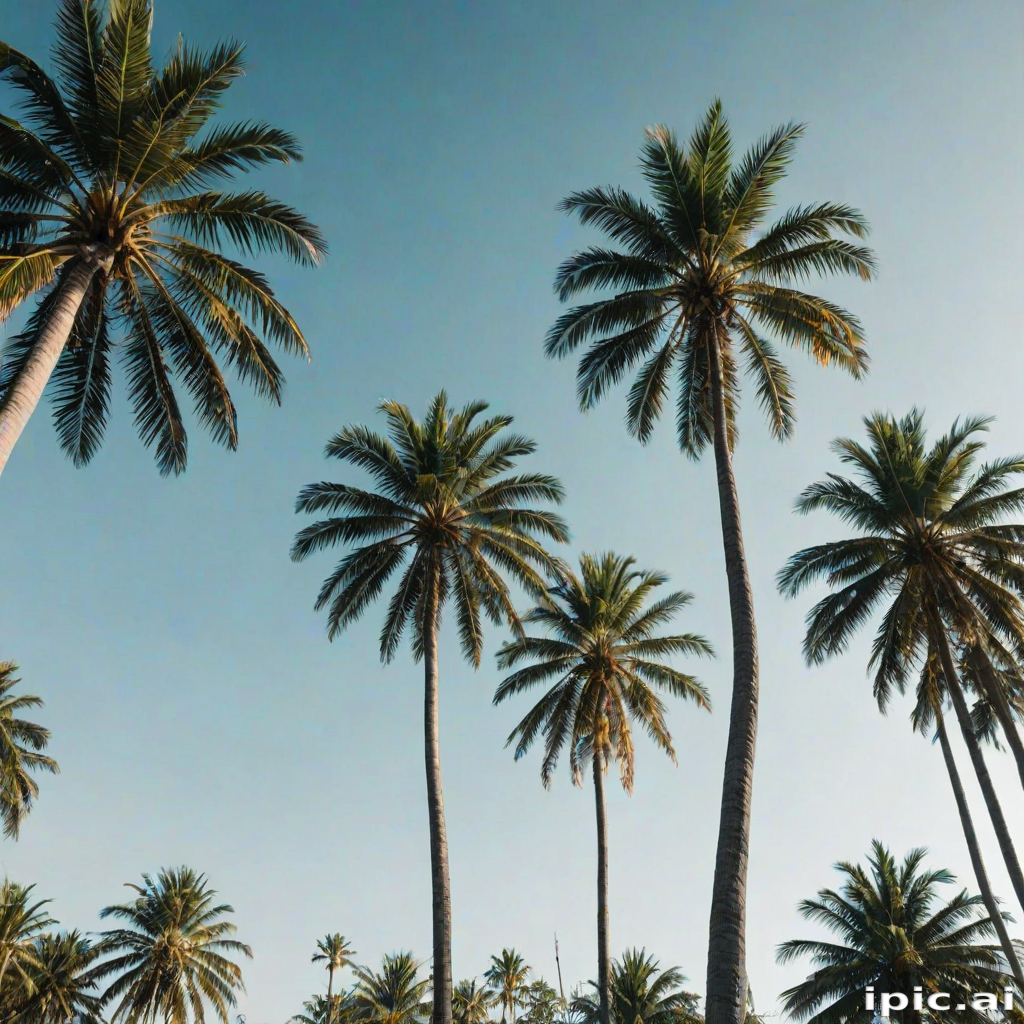 transparent palm trees