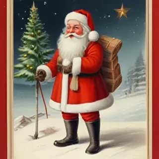 vintage christmas images to print