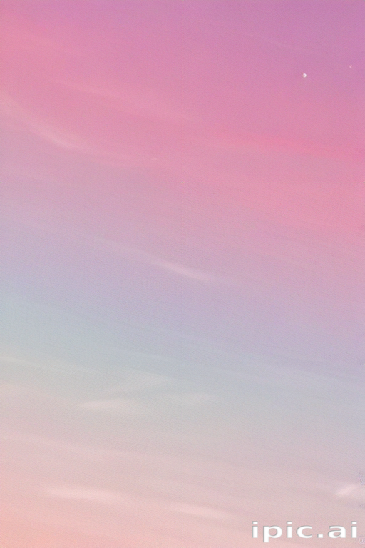 Dreamy Sunset Sky Displaying Soft Pastel Colors and Gentle Cloud Patterns