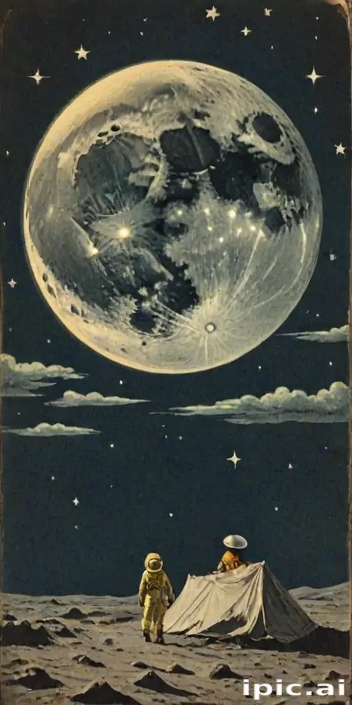 vintage moon art