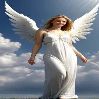 angel with wings wallpaper