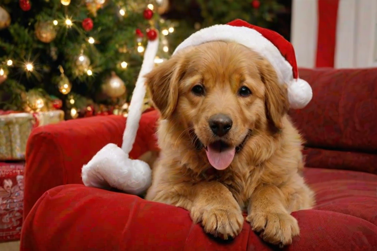 pictures of dogs christmas