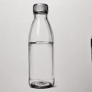 water bottle drawing
