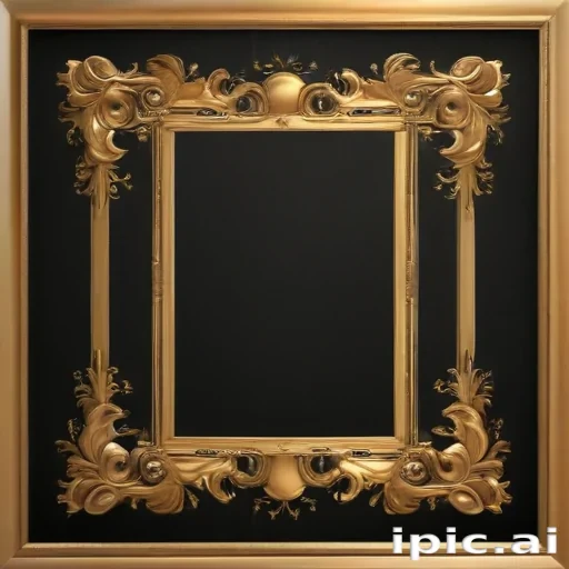 golden frame png transparent