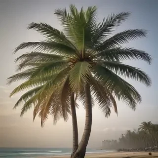 transparent palm trees
