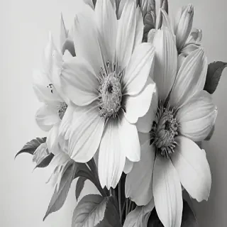 pencil drawings of flowers