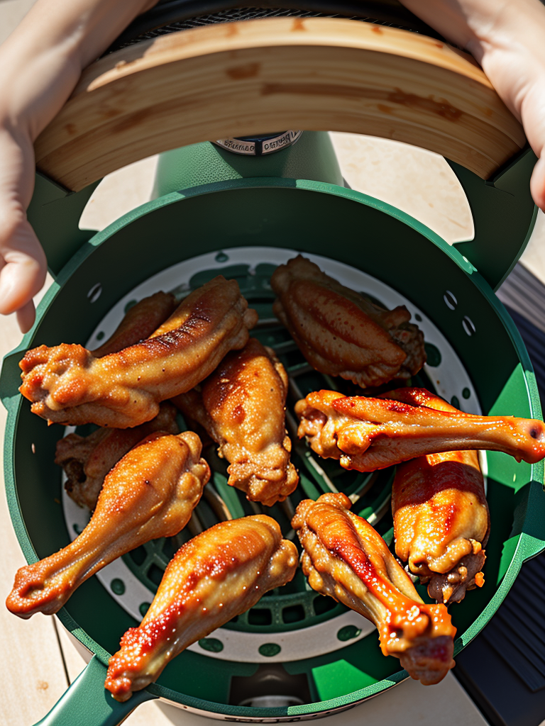 big green egg hot wings