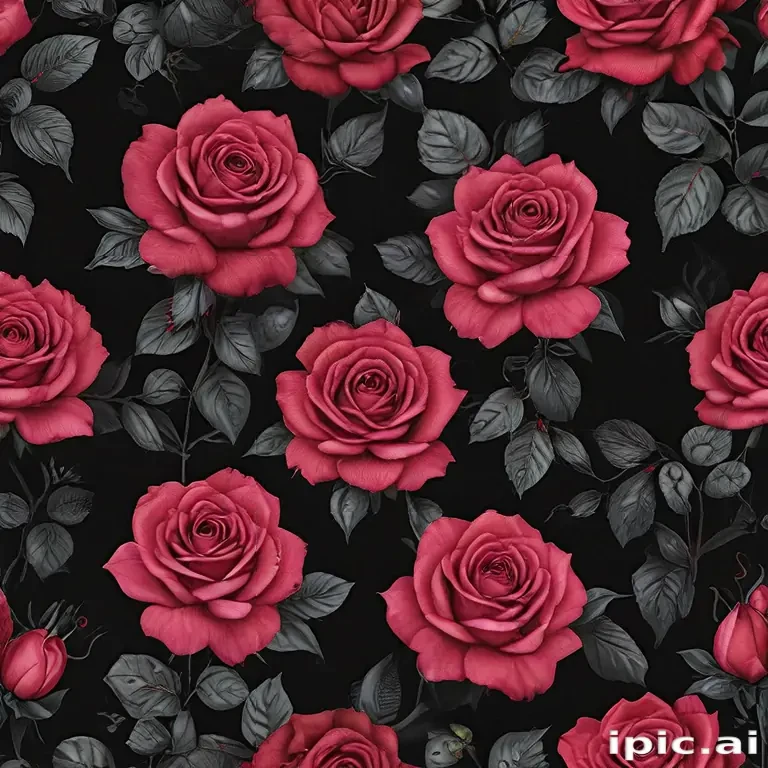 rose wallpaper black