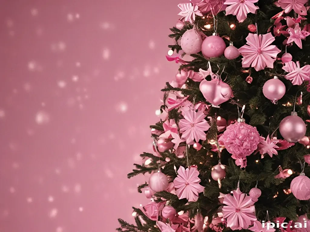 pink christmas aesthetic wallpaper