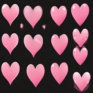 pink hearts png