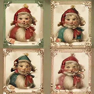 vintage christmas images to print