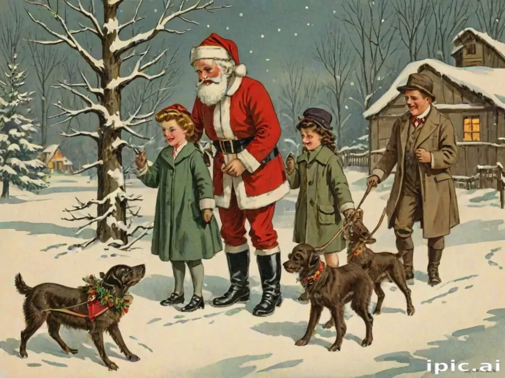 vintage christmas illustration