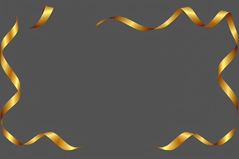 gold ribbon clipart
