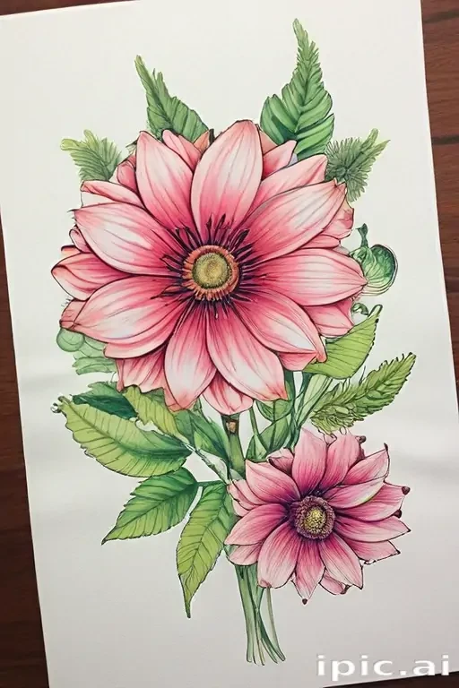 flowers to draw in color