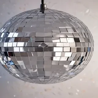 transparent disco ball