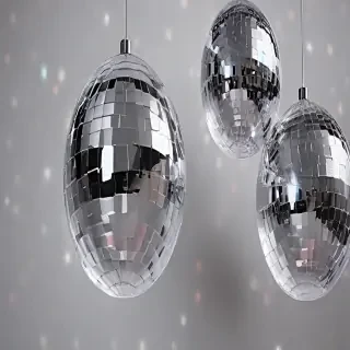 transparent disco balls