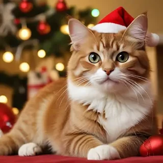 cat christmas wallpaper