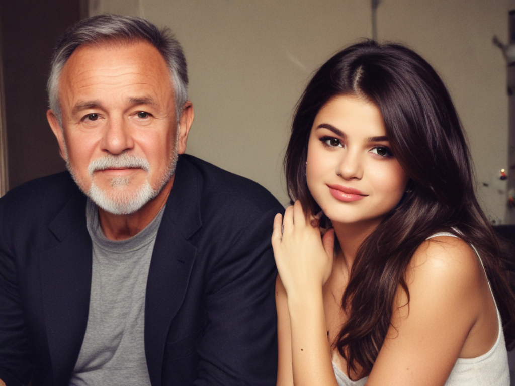 selena gomez with father