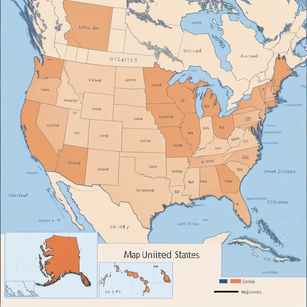 map united states