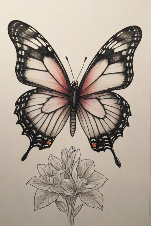 butterfly drawling