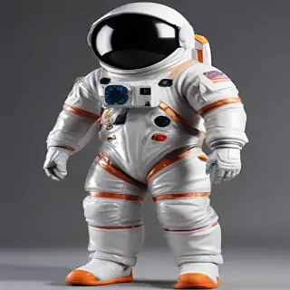 cartoon transparent astronaut suit