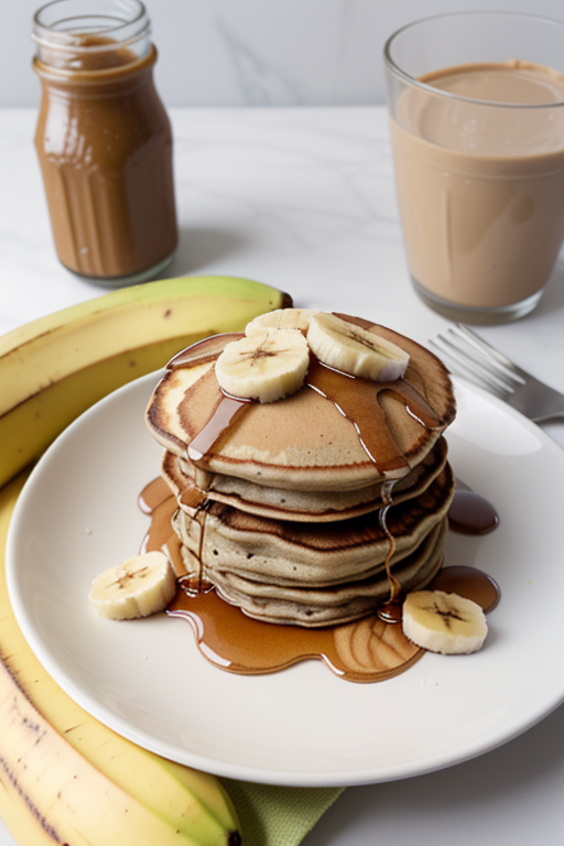 peanut butter and banana pancakes