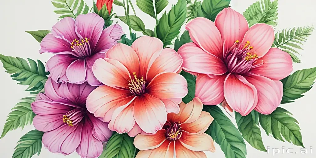 flowers to draw in color