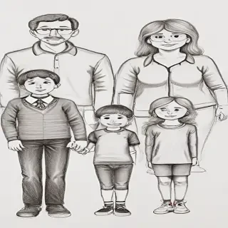 drawings of family