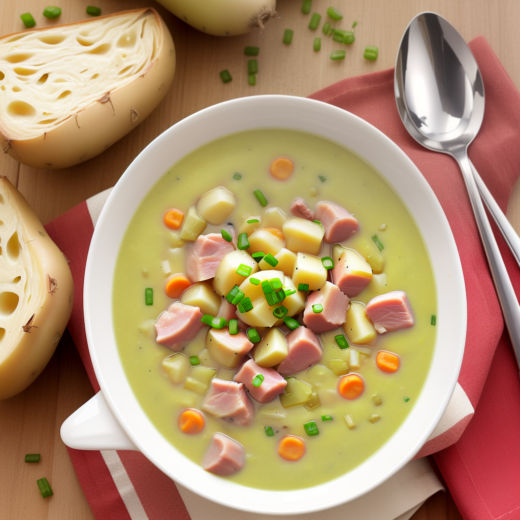 leek potato and ham soup