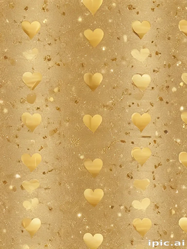 gold heart wallpaper