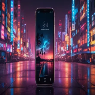 neon wallpaper iphone