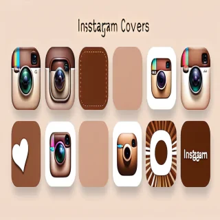 brown instagram highlight covers