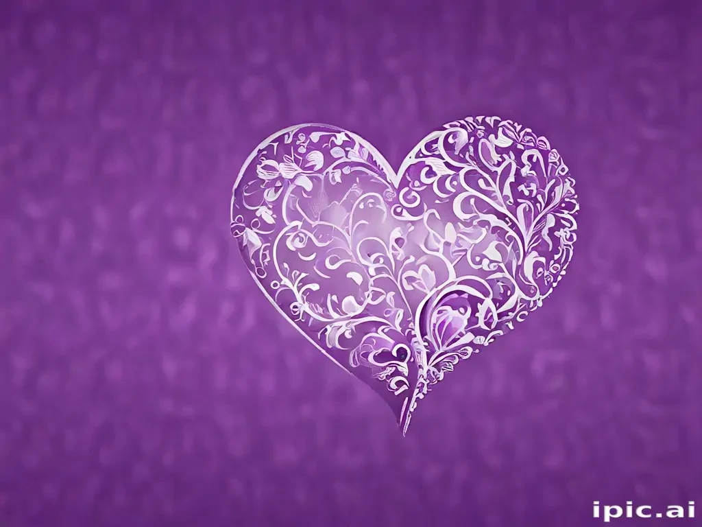 purple wallpaper heart