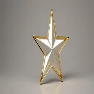 transparent gold star
