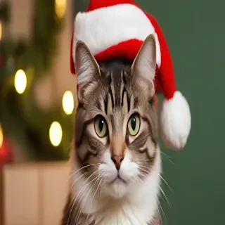 cat christmas background