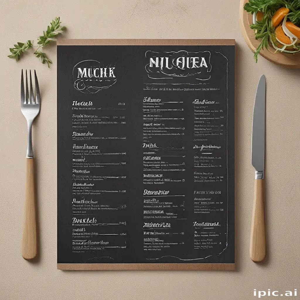 menu mock up