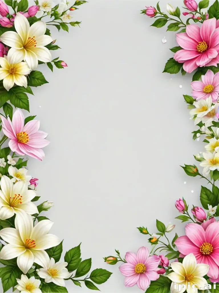 transparent flower border