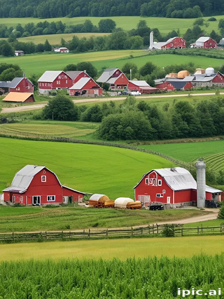 background of a farm