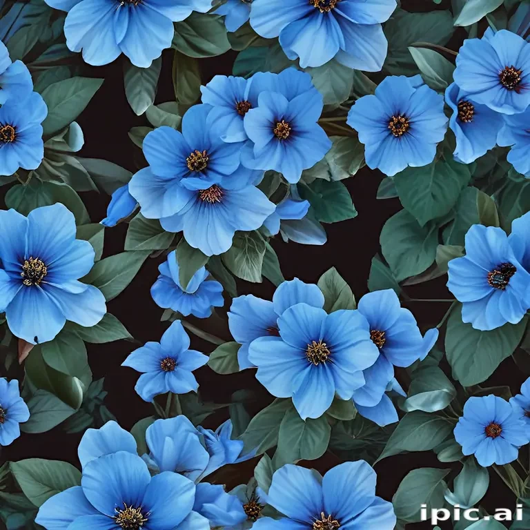 blue flowers png